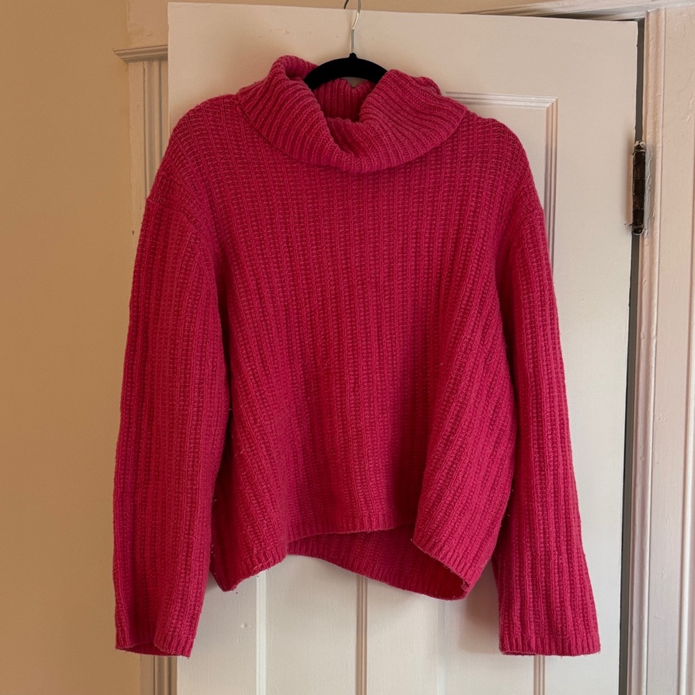 Universal Thread Vibrant Pink Cowl Neck Sweater